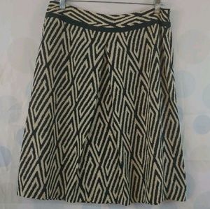 Ann Taylor Size 8 Career Zebra Geometric Skirt